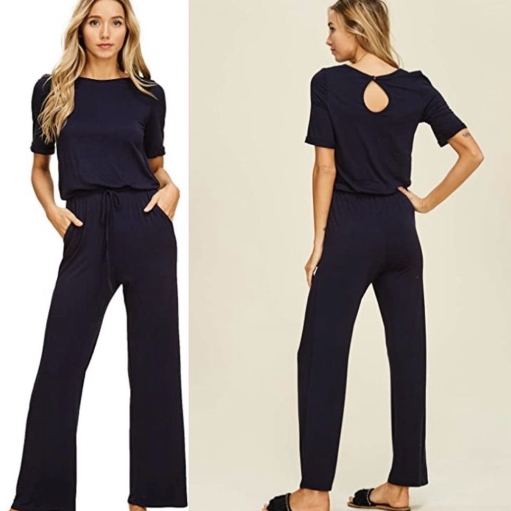 Annabelle Black Jumpsuit with Back Cutout
